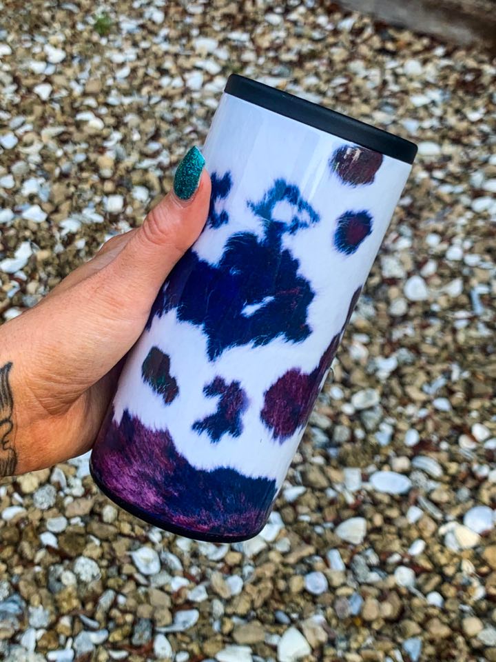 Cowhide Slim Can Cooler