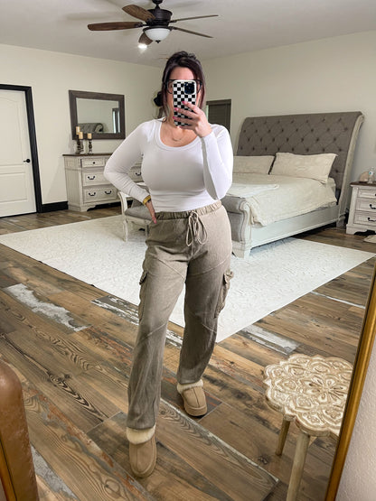 Comfy Long Sleeve Classic Ribbed Top - White