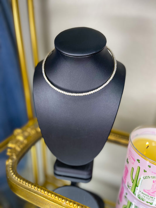 Luxe Tennis Necklace (Gold)