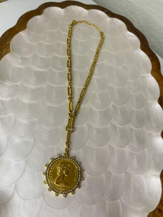 Lariat Coin Necklace