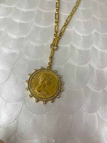 Lariat Coin Necklace