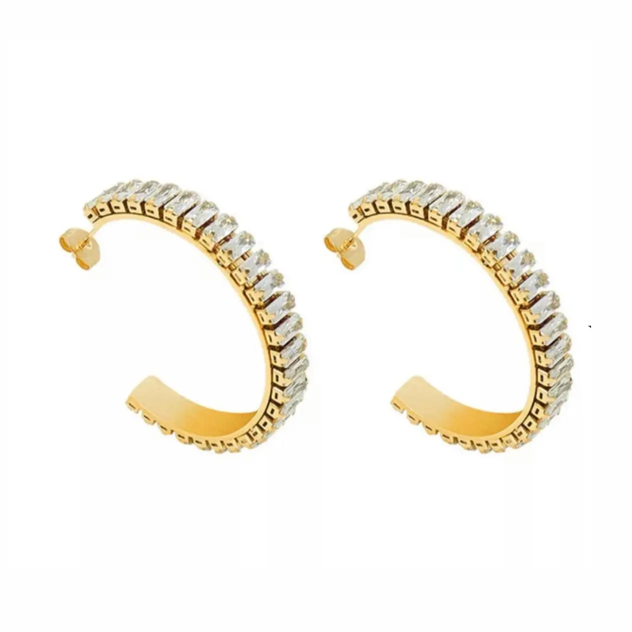 Large Diamond Hoops