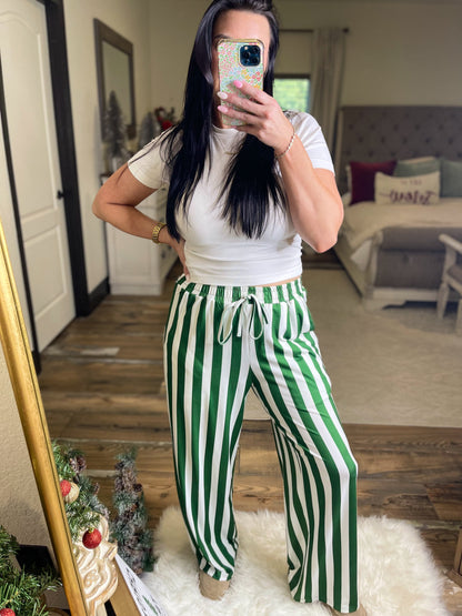 Winter Wonderland Striped Pants