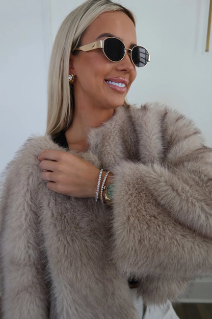 Thick Stretchy Tennis Bracelet (Gold)