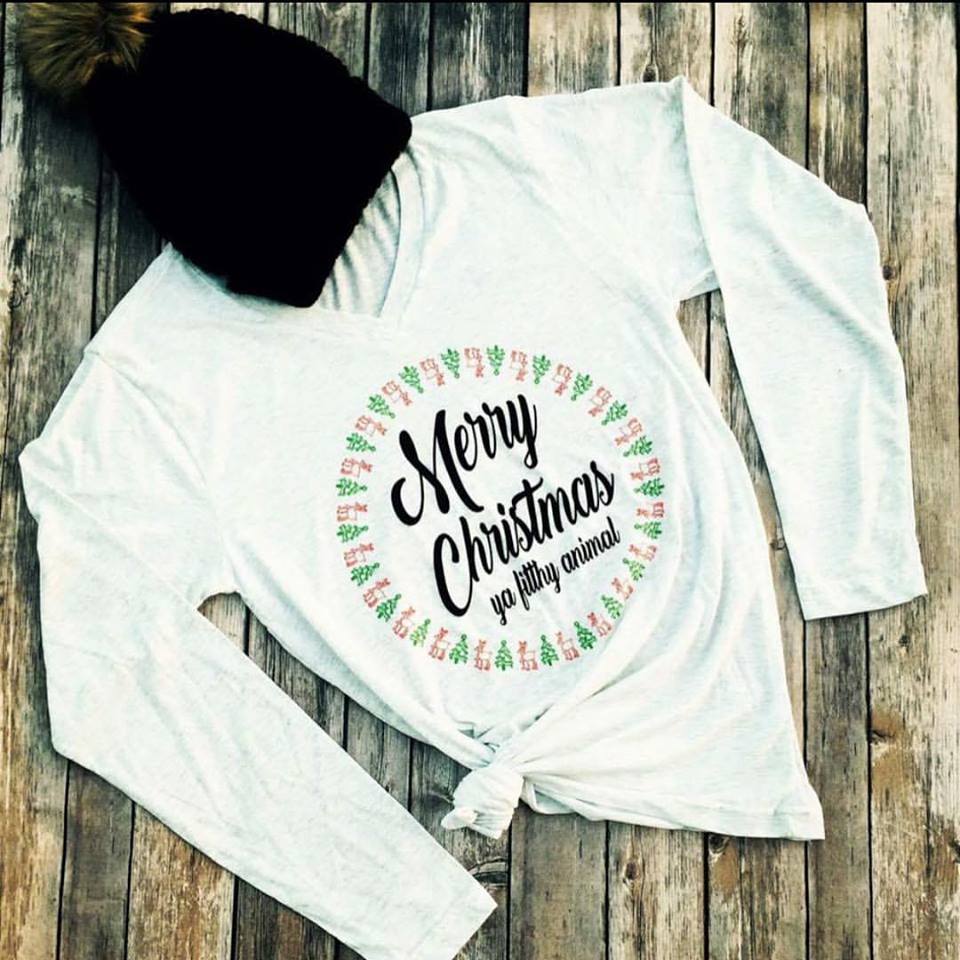 Merry Christmas Ya Filthy Animal Tee