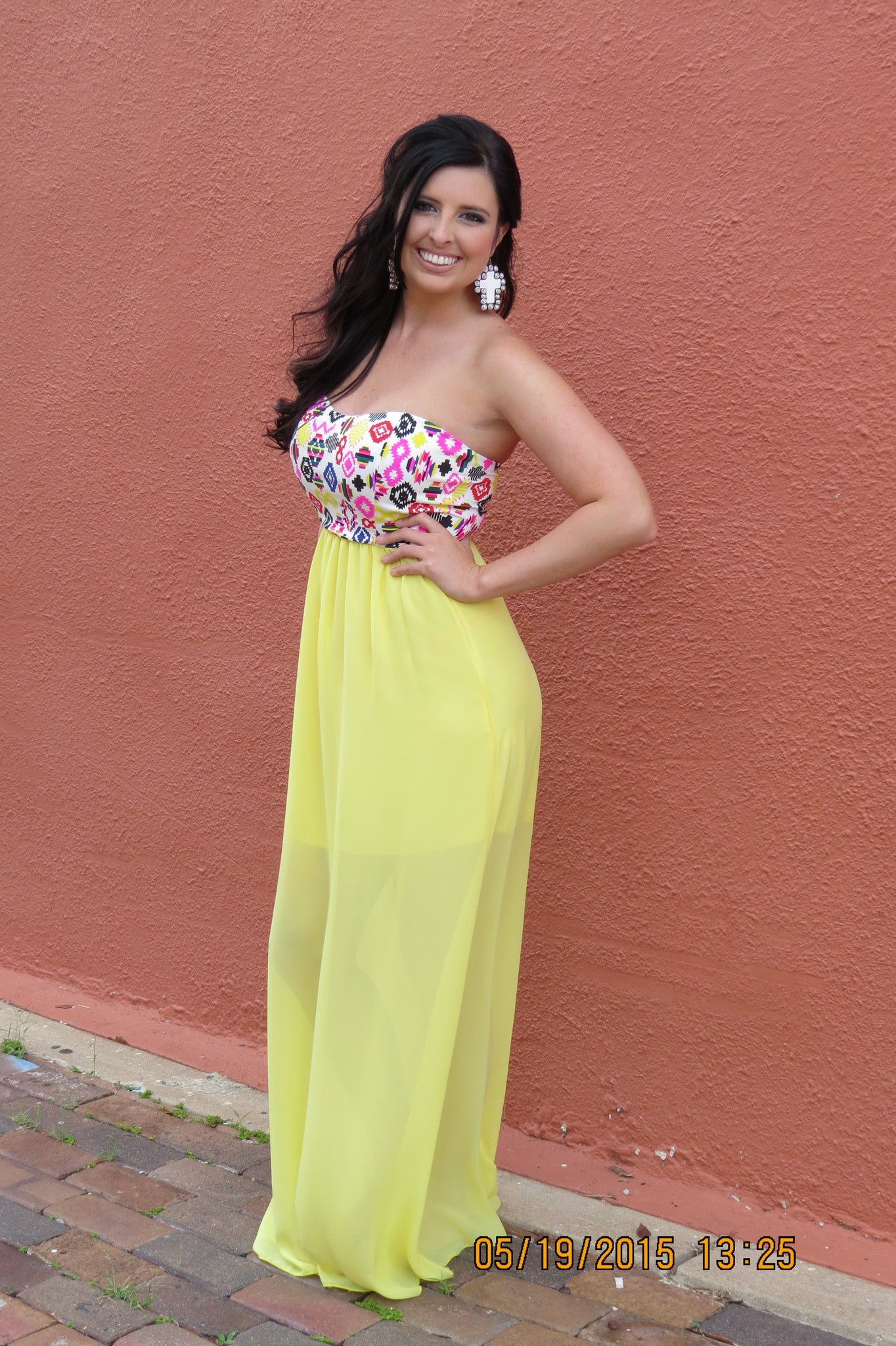 Aztec Sheer Maxi Dress