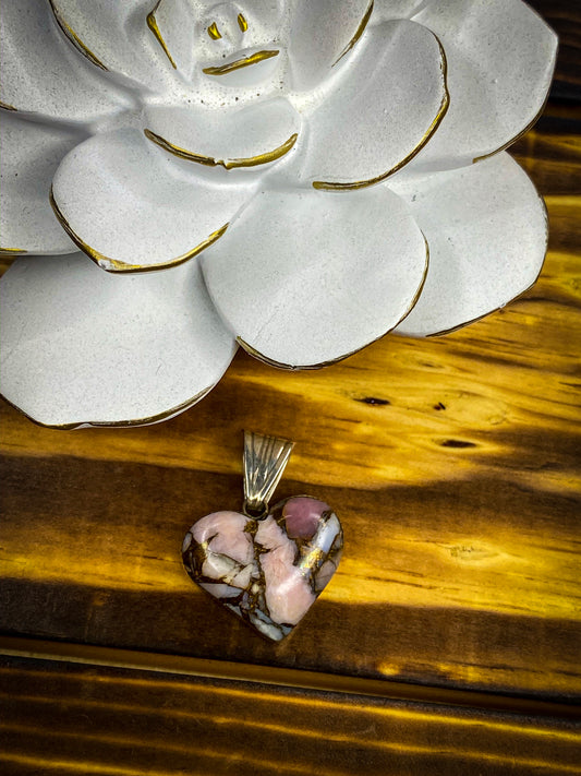 Peruvian Opal Heart Pendant
