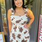 Brown Cow Print Dress/Romper