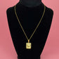 Initial Card Necklace Gold-Filled
