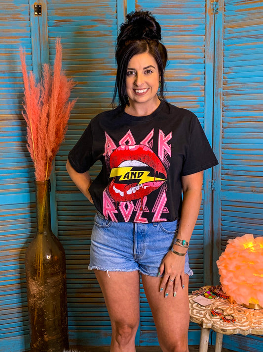 Rock N Roll Crop Tee