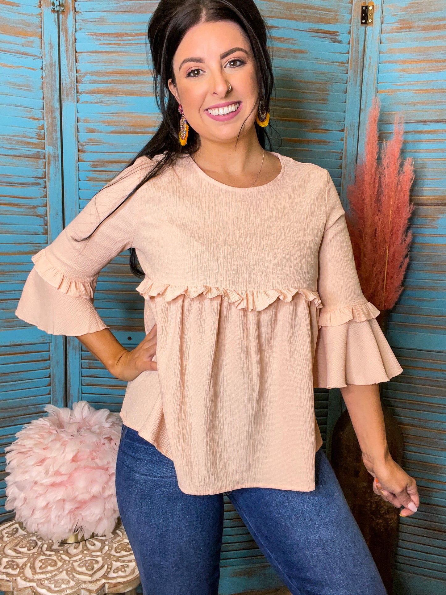 Sunny Day Bell Sleeve Blouse