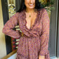 Brown Flirty Ruffle Dress