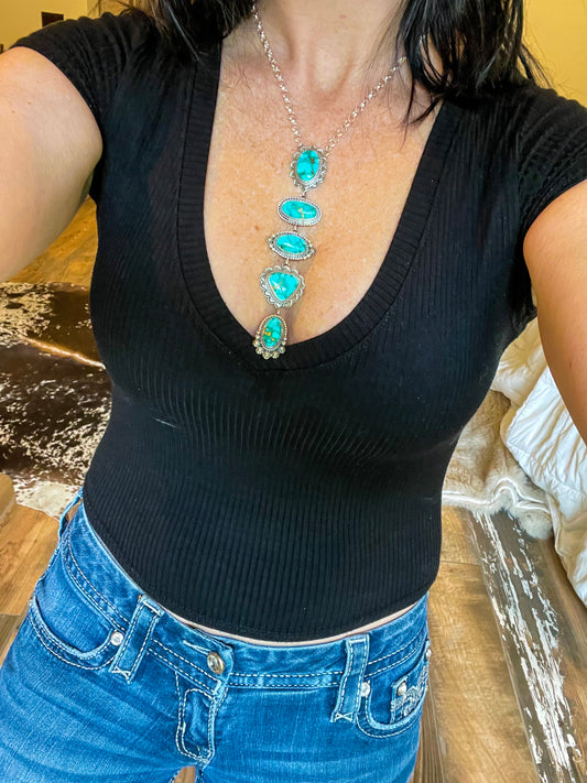 Long Turquoise Necklace