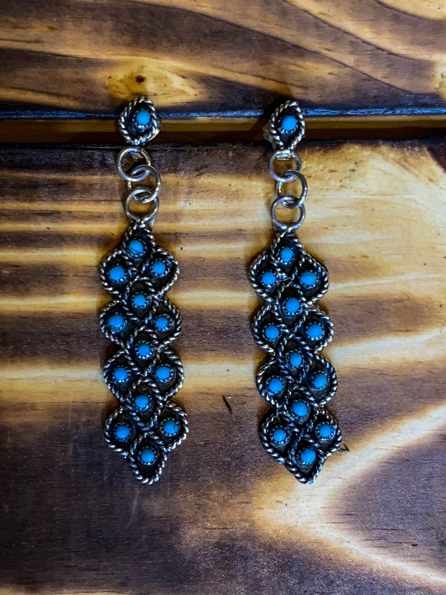 Long Dangle Turquoise Earrings