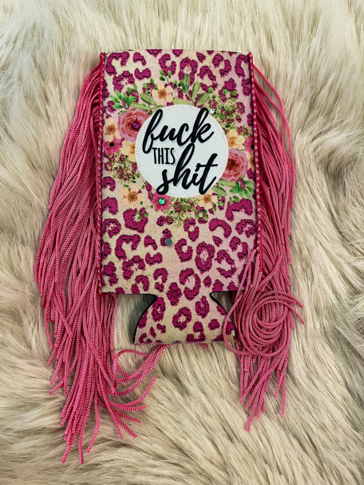 Slim Can Koozie Fringe