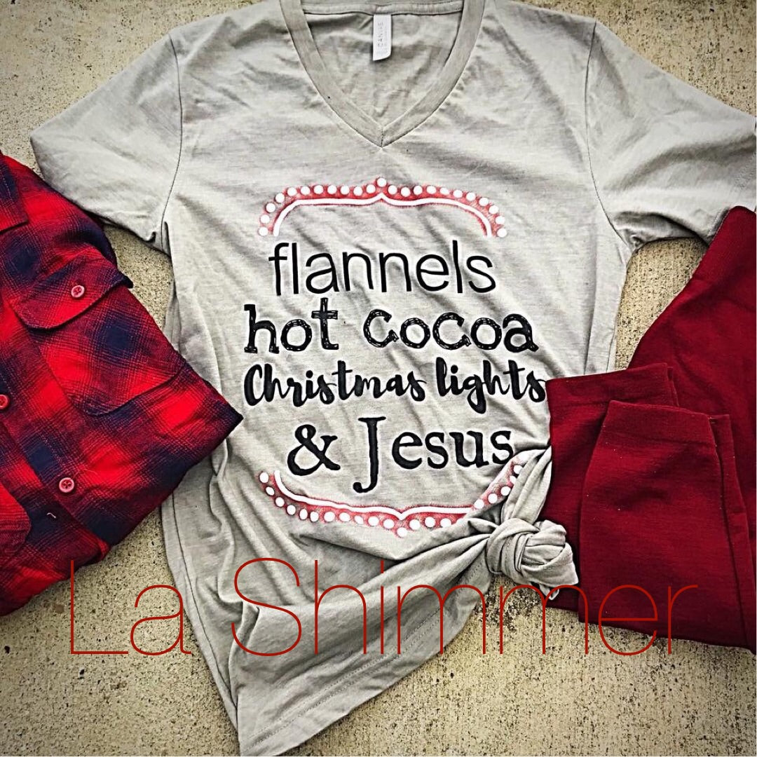 Flannels and Christmas Lights Tee