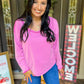 Pink Open Back Sweatshirt